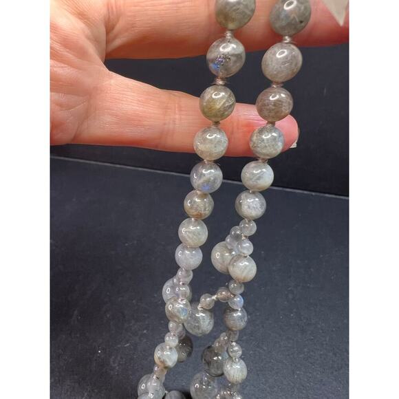 NEW labradorite bib statement necklace with sterling silver clasp - Picture 12 of 15